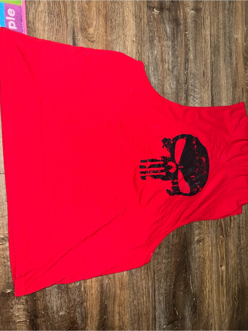 Men’s Red Graphic Tank Top - Skull Design